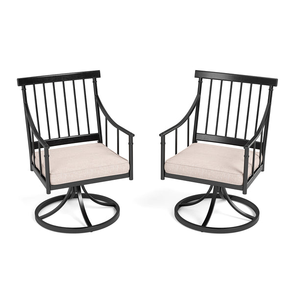 Linea Outdoor Swivel Dining Chairs with Cushion