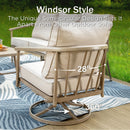 5-Seater Windsor Wood-Like Metal Sofa Set