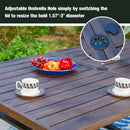 PHI VILLA 7-Piece Patio Dining Set 6 Fixed Stackable Chairs and Steel Rectangle Table