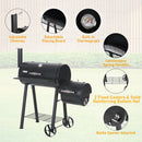 2-In-1 Charcoal Smoker Grill with Offset Box-Captiva Designs