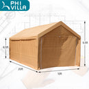 PHI VILLA 10x20 ft Heavy Duty Carport Canopy Instant Garage with Removable Sidewalls and Doors