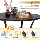 Phi Villa 42‘’ Outdoor Metal Slat Steel Round Dining Table