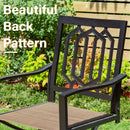 PHI VILLA Patio Outdoor Swivel Steel Dining Chair