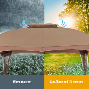 Patio Double Vent Gazebo Outdoor Canopy for Sale