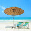 Phi Villa 10ft 16 Fiberglass Ribs Patio Umbrella with Push Button Tilt & Crank