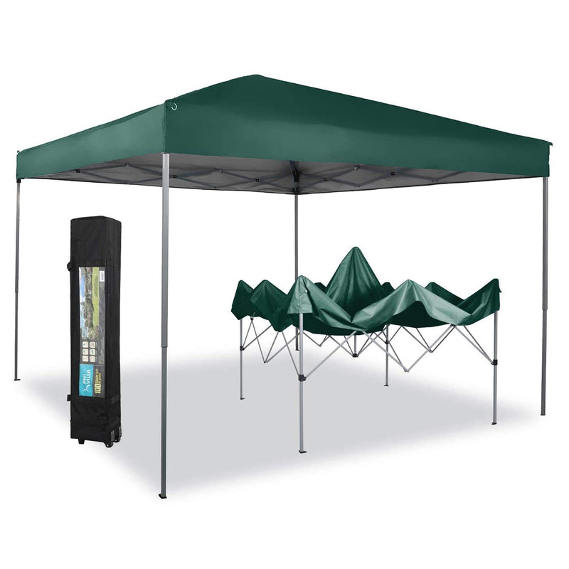 PHI VILLA 10x10Ft Instant Pop Up Canopy w/ Wheeled Bag, 100 Sq. Ft