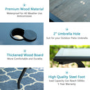 PHI VILLA 7-Piece Outdoor Dining Set with Rectangle Steel Table & 6 Textilene Dining Chairs