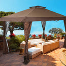 Phi Villa 13' x 13' Straight Leg Pop-up Canopy Party Gazebo, 169 Sq. Ft of Shade