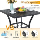 Phi Villa 31" Patio Square Bar Table with Umbrella Hole