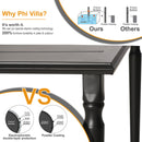 7-Piece Patio Dining Set with Upgraded Textilene Padded Chairs for Deck, Backyard PHI VILLA