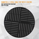 Phi Villa 5-Pcs Patio Dining Set 4 Textilene Fixed Chairs & Table