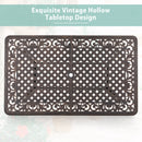 PHI VILLA 7-Piece Outdoor Dining Set With  Cast Aluminum Golden Bronze Chairs And Rectangle Table