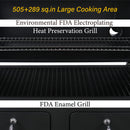 Outdoor Charcoal Grill Double-door with Liftable Charcoal Trays-Captiva Designs