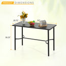 PHI VILLA Patio Large Height Metal Bar Table for 4-6 People