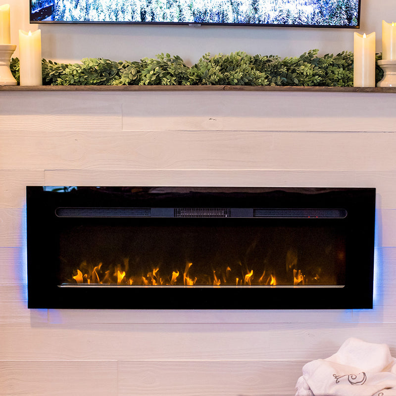 PHI VILLA 40/50 Inch 1500W Insert & Wall Mounted Electric Fireplace
