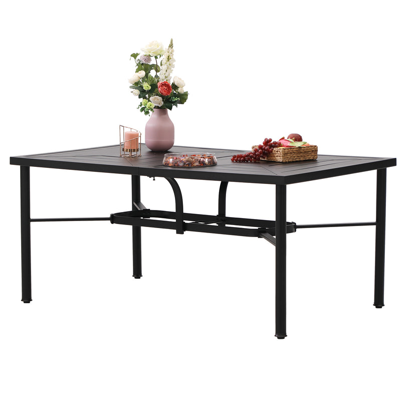Phi Villa Outdoor Metal Rectangle Dining Table
