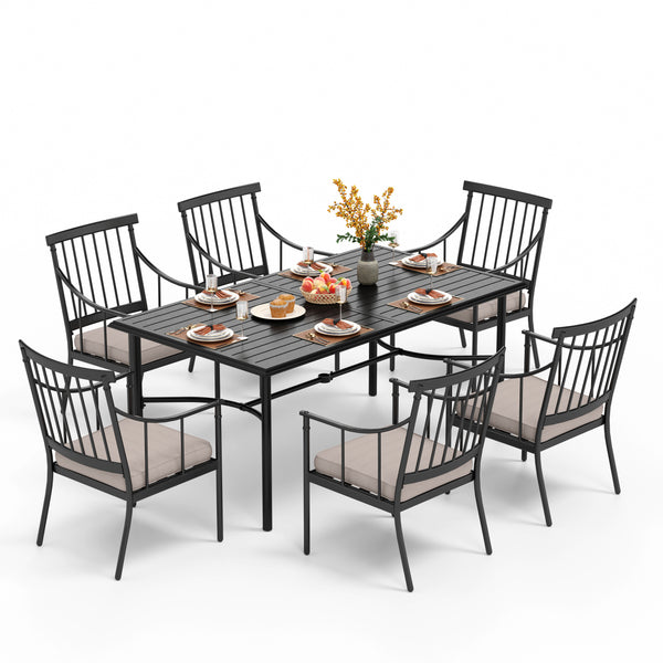 Linea 7-Piece Patio Dining Set with Rectangle Table