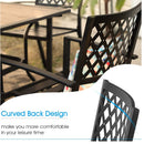 7/ 9-Piece Patio Dining Sets with Extendable Table and Stackable Chairs PHI VILLA