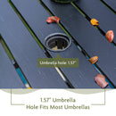 Phi Villa 31" Patio Square Bar Table with Umbrella Hole