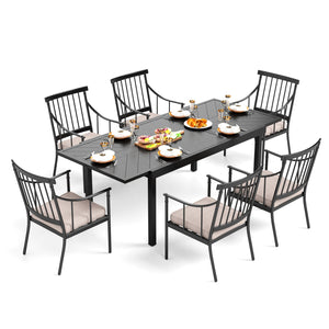 Linea 7 / 9-Pcs Dining Set with Adjustable Table