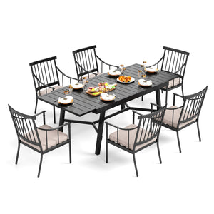 Linea 7 / 9-Pcs Dining Set with Adjustable Table