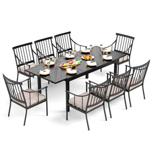 Linea 7 / 9-Pcs Dining Set with Adjustable Table