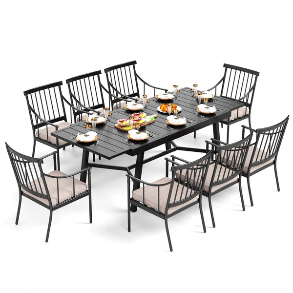 Linea 7 / 9-Pcs Dining Set with Adjustable Table