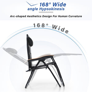 Patio Padded Oversize Recliner Zero Gravity Chair with Cup Holder