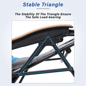 Patio Padded Oversize Recliner Zero Gravity Chair with Cup Holder