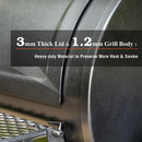 2-In-1 Charcoal Smoker Grill with Offset Box-Captiva Designs