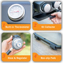 Tabletop Propane Grill with 2 Stainless Steel Burner-Captiva Designs