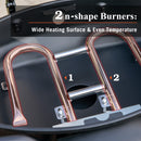 Tabletop Propane Grill with 2 Stainless Steel Burner-Captiva Designs