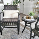 PHI VILLA 5-Piece Patio Conversation Set with Ottomans and Table