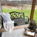 Phi Villa Metal Outdoor Porch Swing, Hanging Patio Bench