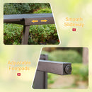 PHI VILLA 7 PCS Outdoor Dining Set 6 Textilene Fixed Chairs & Adjustable Table