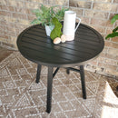 Phi Villa Outdoor Steel Round Small Coffee Table Bistro Table