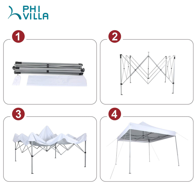 PHI VILLA 10' x 10' Instant Commercial Canopy Straight Leg