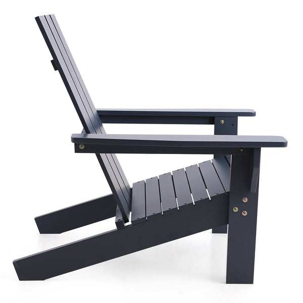 Outdoor High Back Wooden Lounge Adirondack Chair