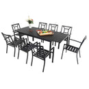 7/ 9-Piece Patio Dining Sets with Extendable Table and Stackable Chairs PHI VILLA