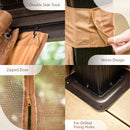 PHI VILLA 10' X 12' Outdoor Hardtop Gazebo Double Roof Canopy with Curtains and Netting