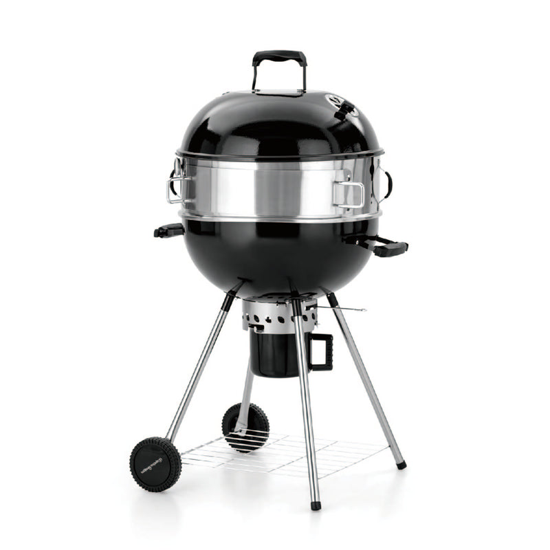 Captiva Designs 22-inch Kettle Charcoal BBQ Grill & Outdoor Pizza Oven Combo