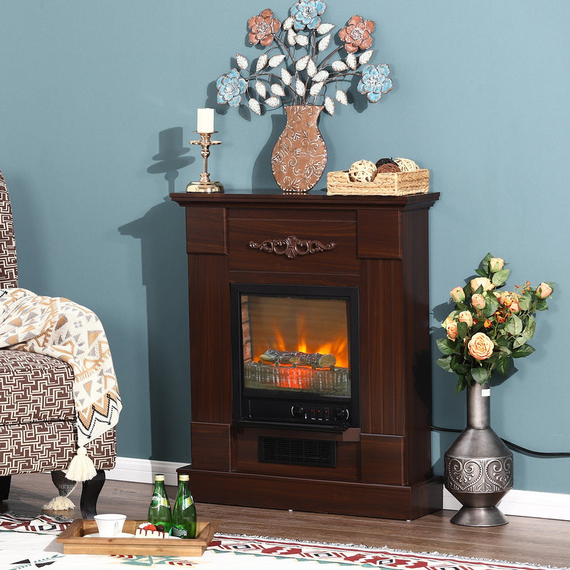 PHI VILLA 28/32 inch Freestanding Convergent Electric Fireplace Heater