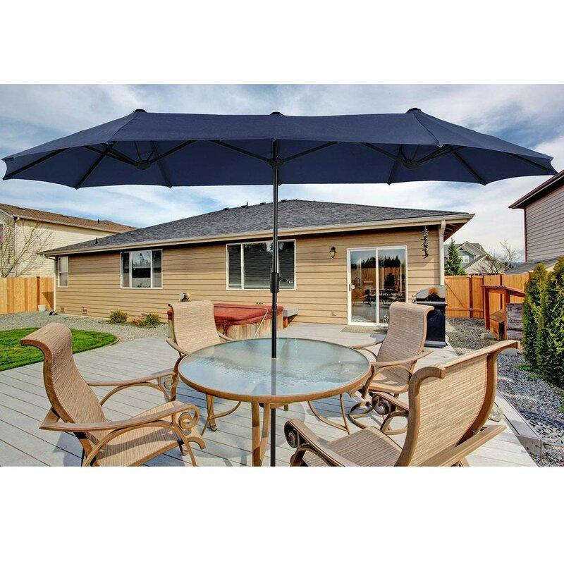 PHI VILLA 13ft Double-Sided Outdoor Large Umbrella