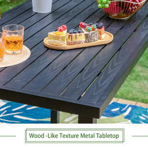 Phi Villa 56" Pub Rectangular Steel Bar High Table