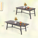 PHI VILLA Metal Extendable Patio Steel Dining Table