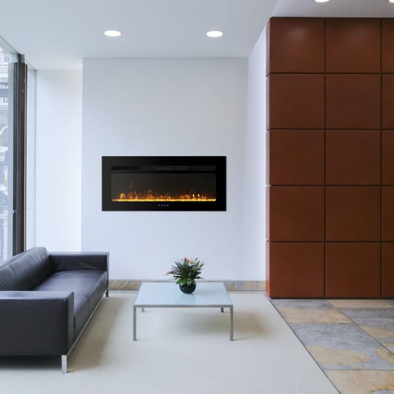 PHI VILLA 1500W Wall Recessed Electric Fireplace