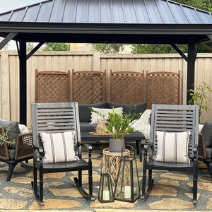 1 Piece Acacia Wood Garden Rocking Chair