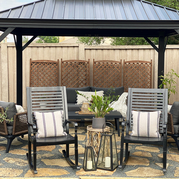 1 Piece Acacia Wood Garden Rocking Chair