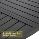 Phi Villa 42‘’ Outdoor Metal Slat Steel Round Dining Table