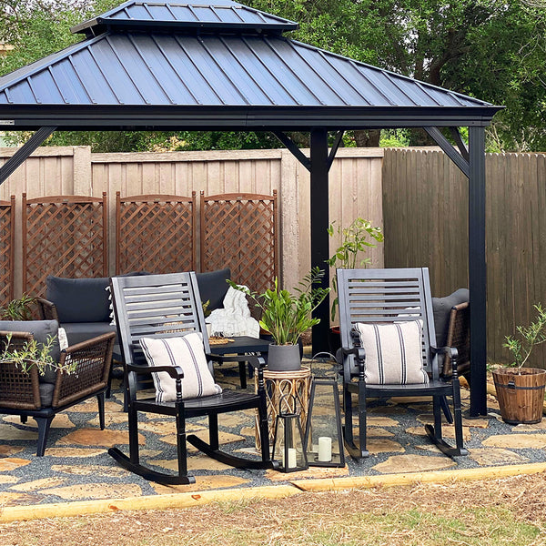 1 Piece Acacia Wood Garden Rocking Chair